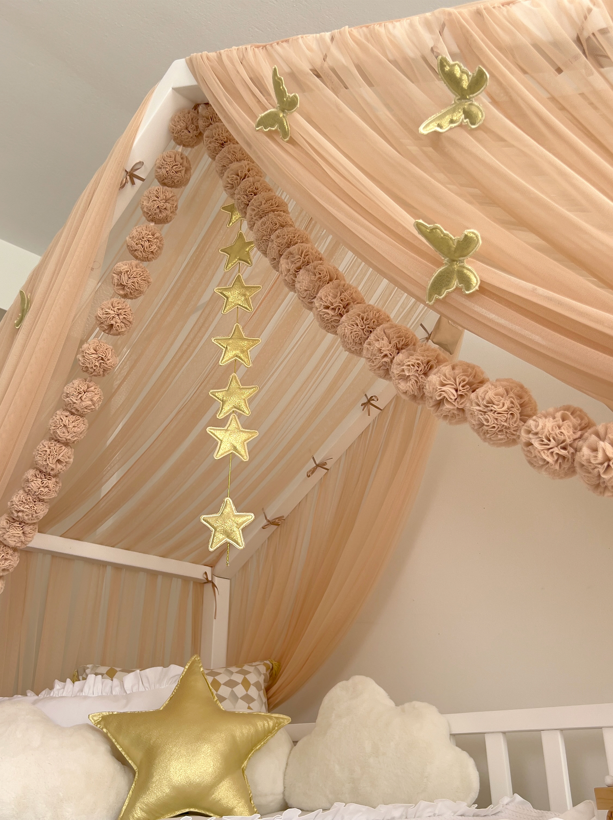 Montessori Bed Canopy Deluxe-Champagne