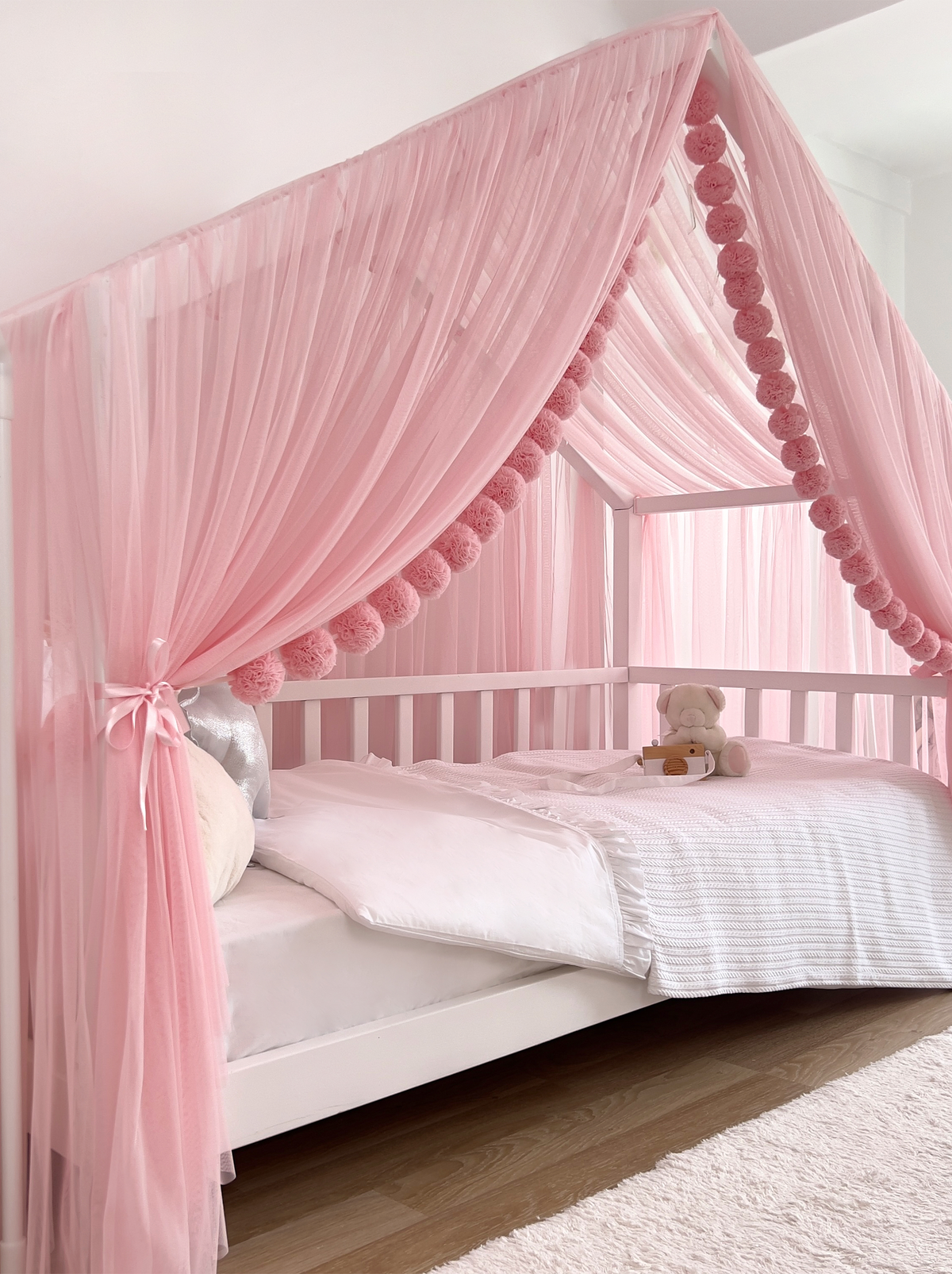 Montessori Bed Canopy Deluxe-Pink
