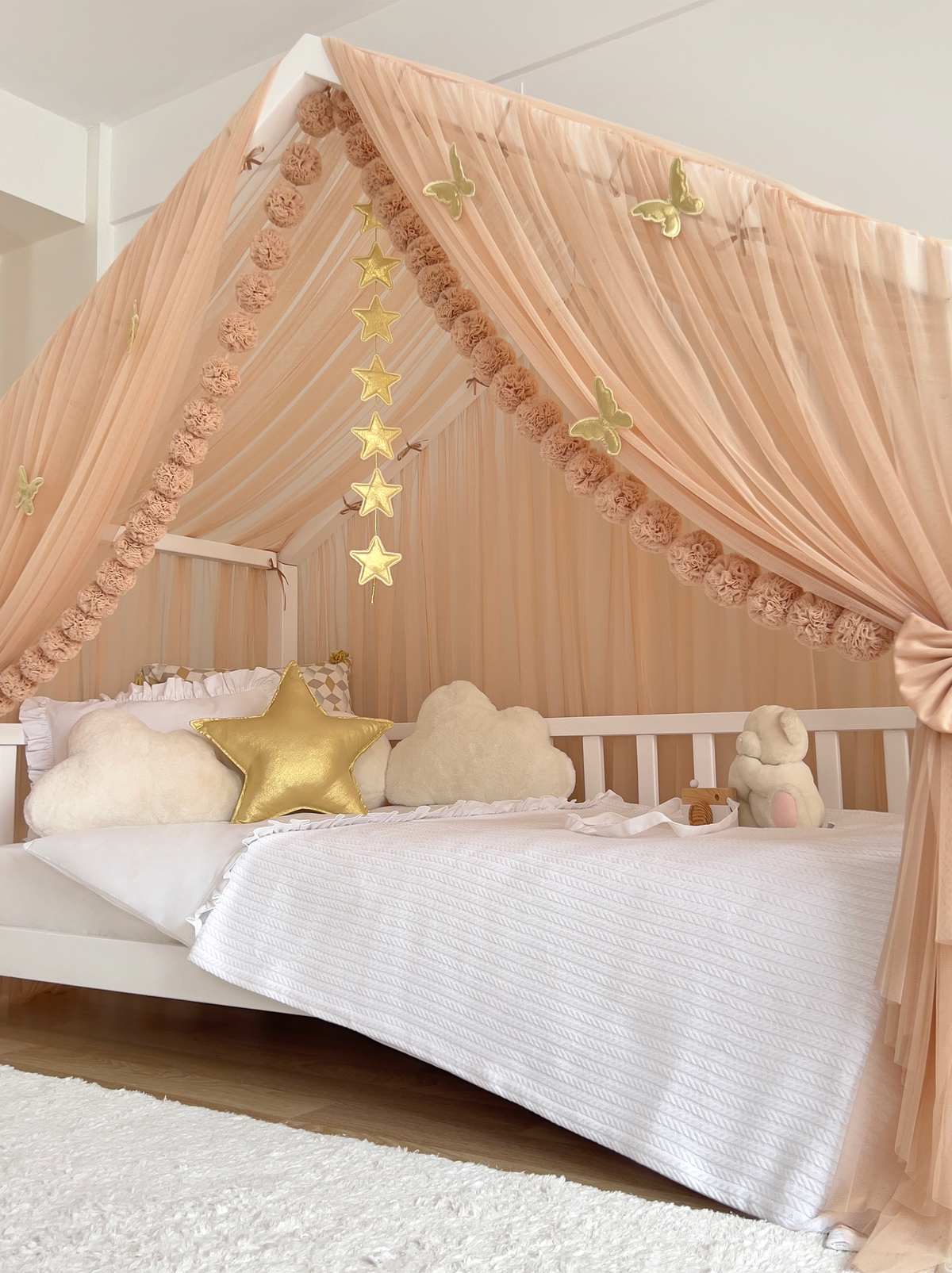 Montessori Bed Canopy Deluxe-Champagne