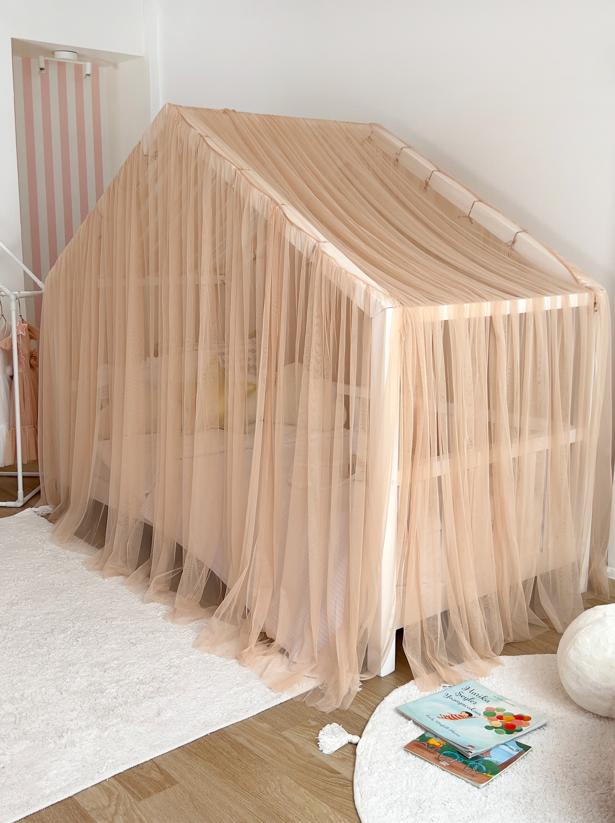 Montessori Bed Canopy Deluxe-Champagne