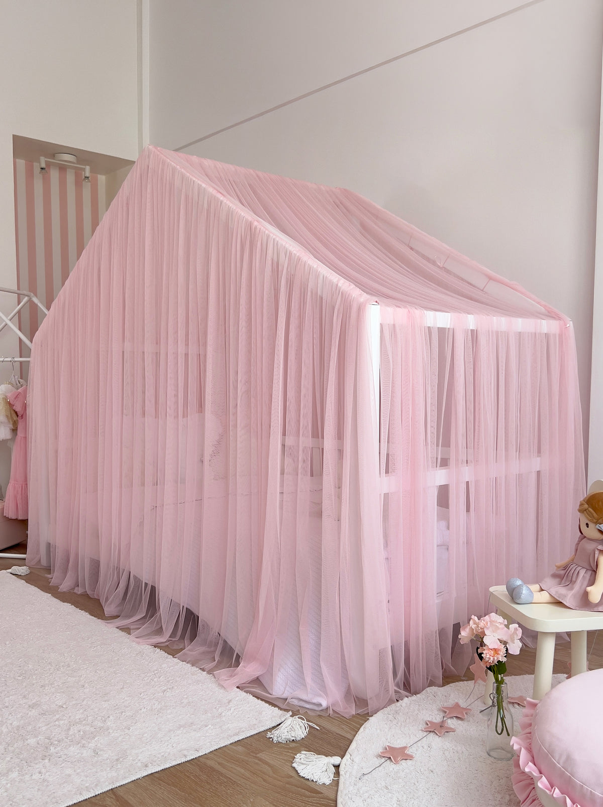 Montessori Bed Canopy Deluxe-Pink