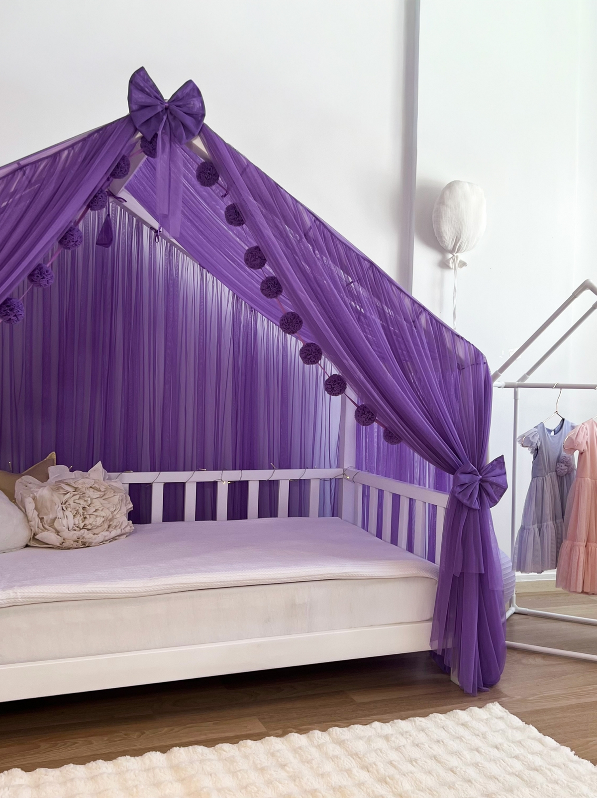 Montessori Bed Canopy Deluxe-Purple