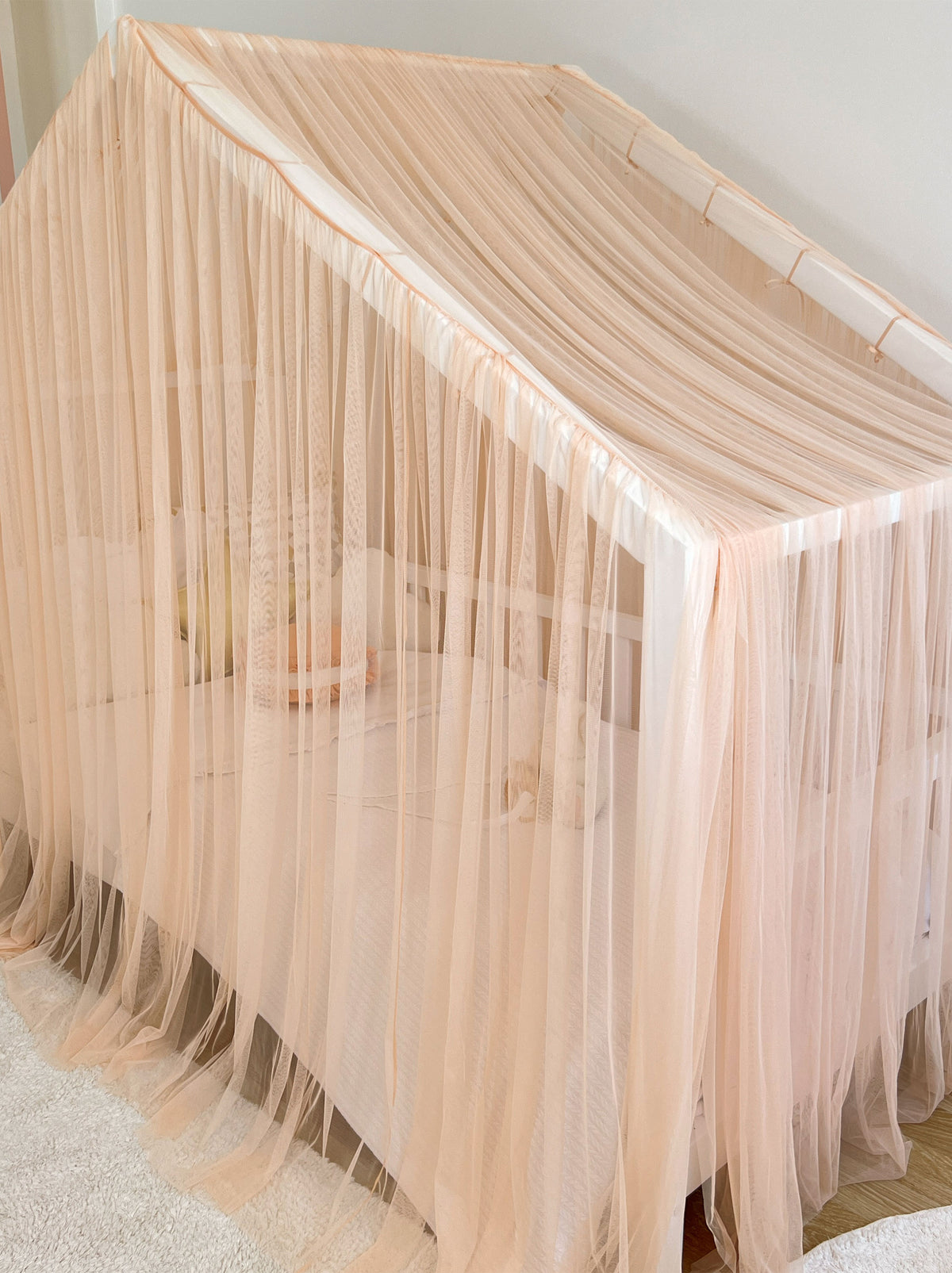Montessori Bed Canopy Deluxe-Salmon