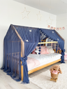 Montessori Bed Canopy Deluxe-Glaucous Blue
