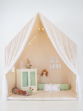 Playhouse Montessori With Curtains-Natural