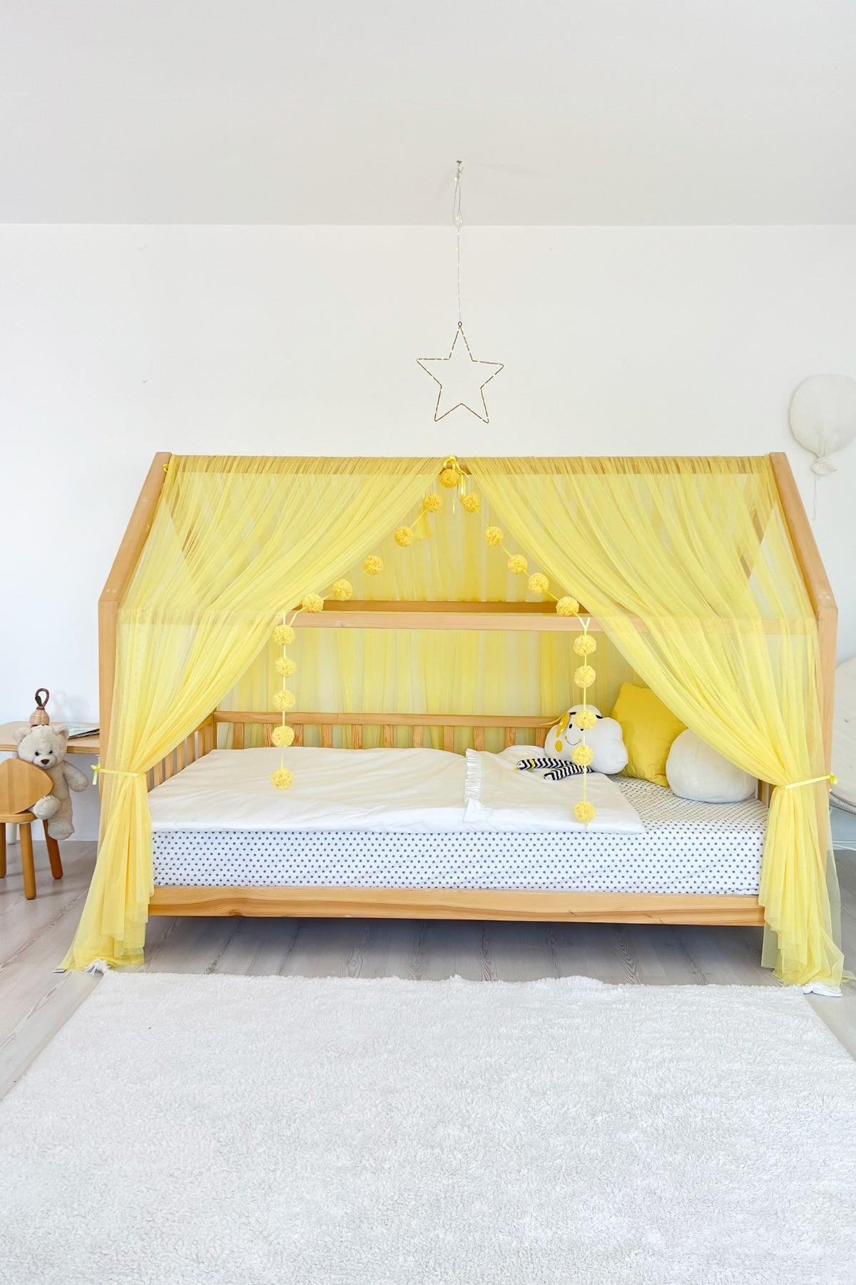 Montessori Bed Canopy Basic-Yellow