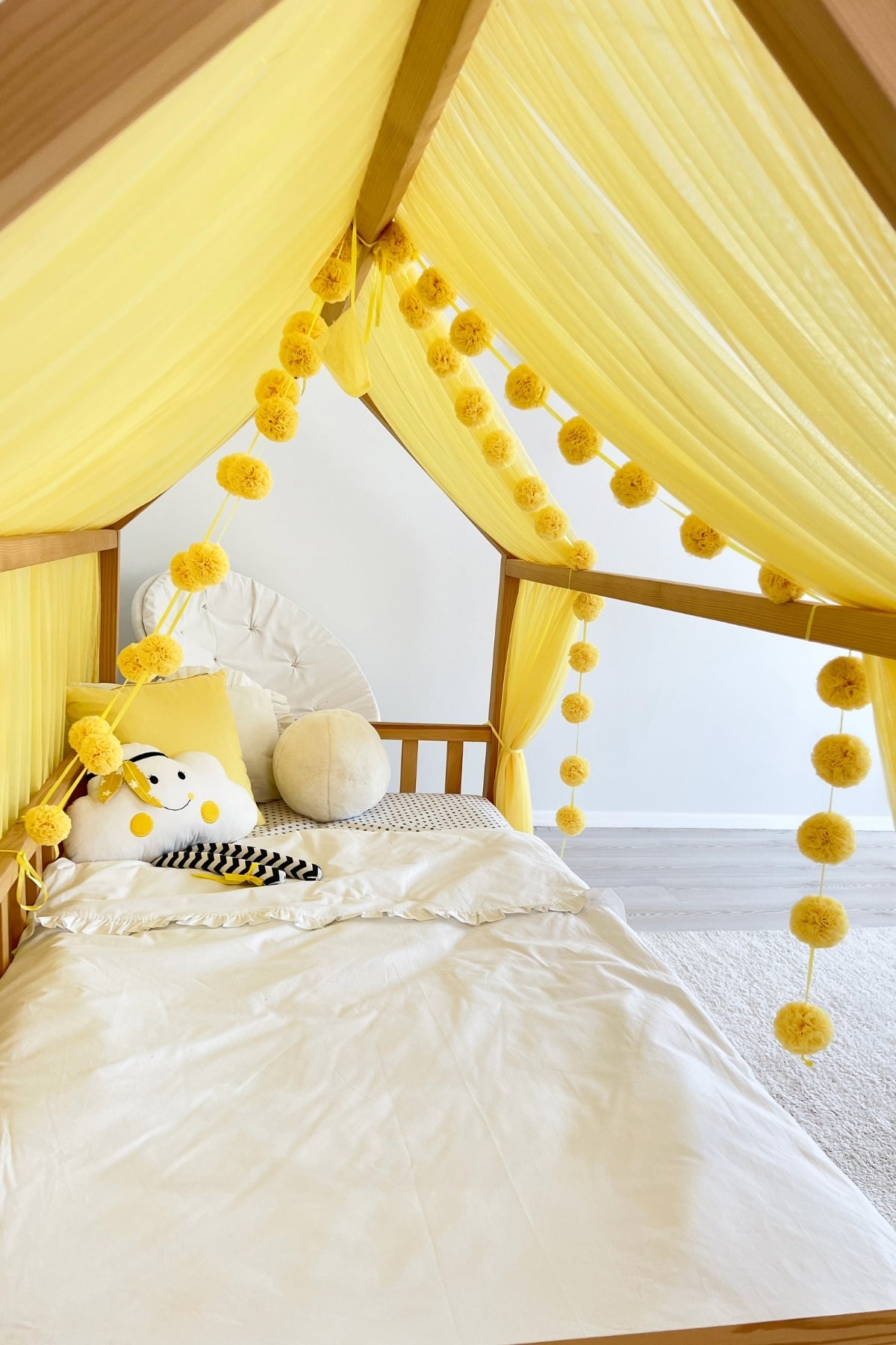 Montessori Bed Canopy Basic-Yellow
