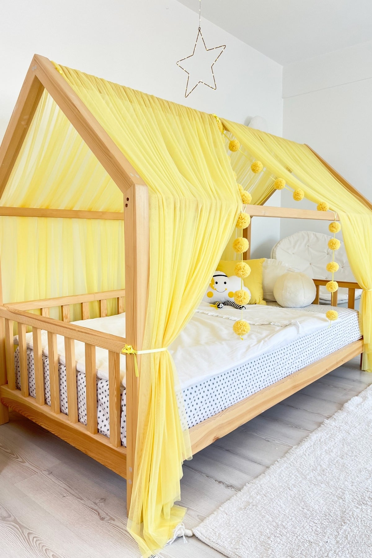 Montessori Bed Canopy Basic-Yellow