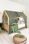 Montessori Bed Canopy Basic-Khaki Green