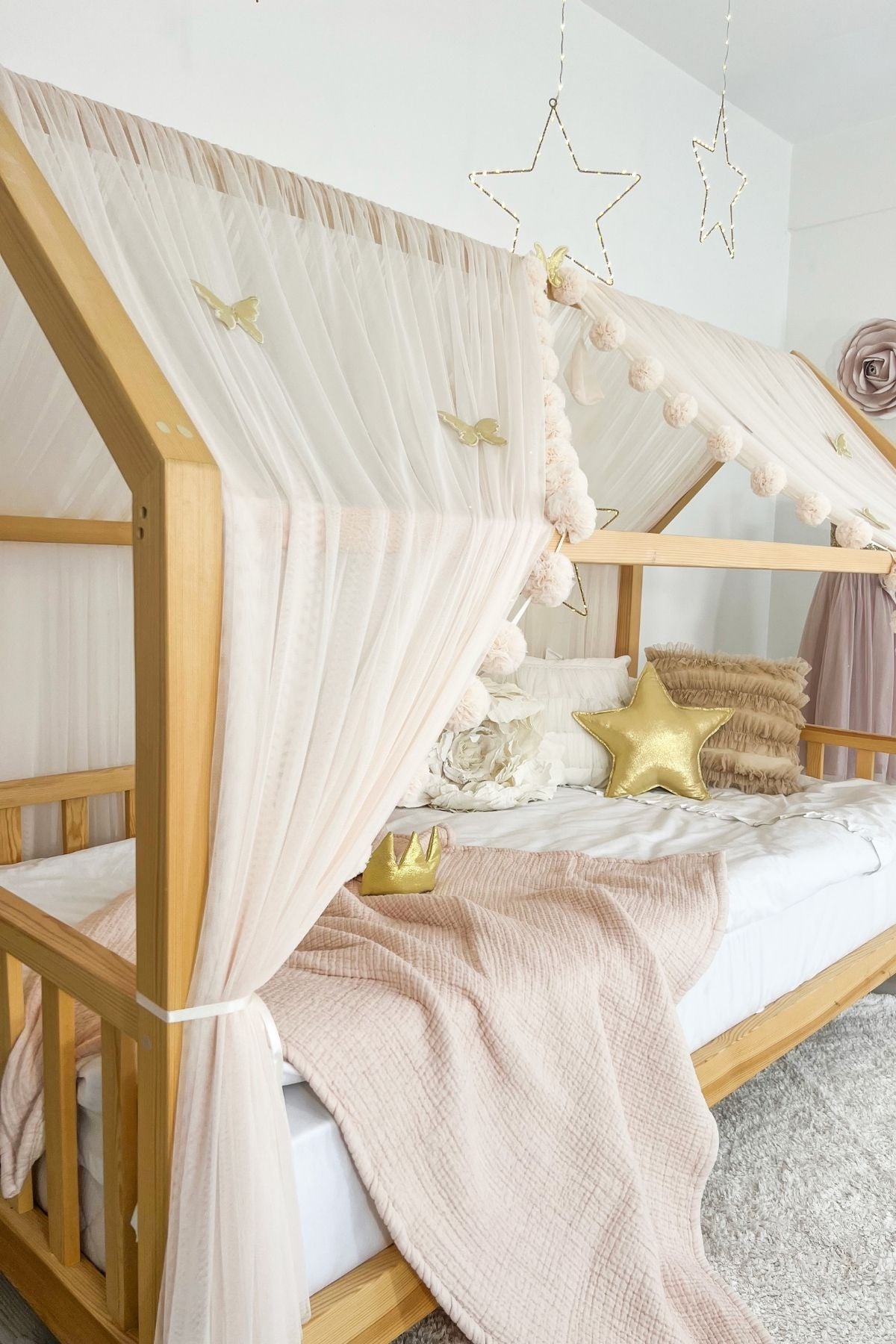 Montessori Bed Canopy Basic-Soft Vanilla