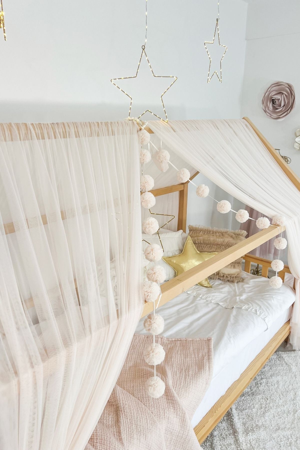 Montessori Bed Canopy Basic-Soft Vanilla