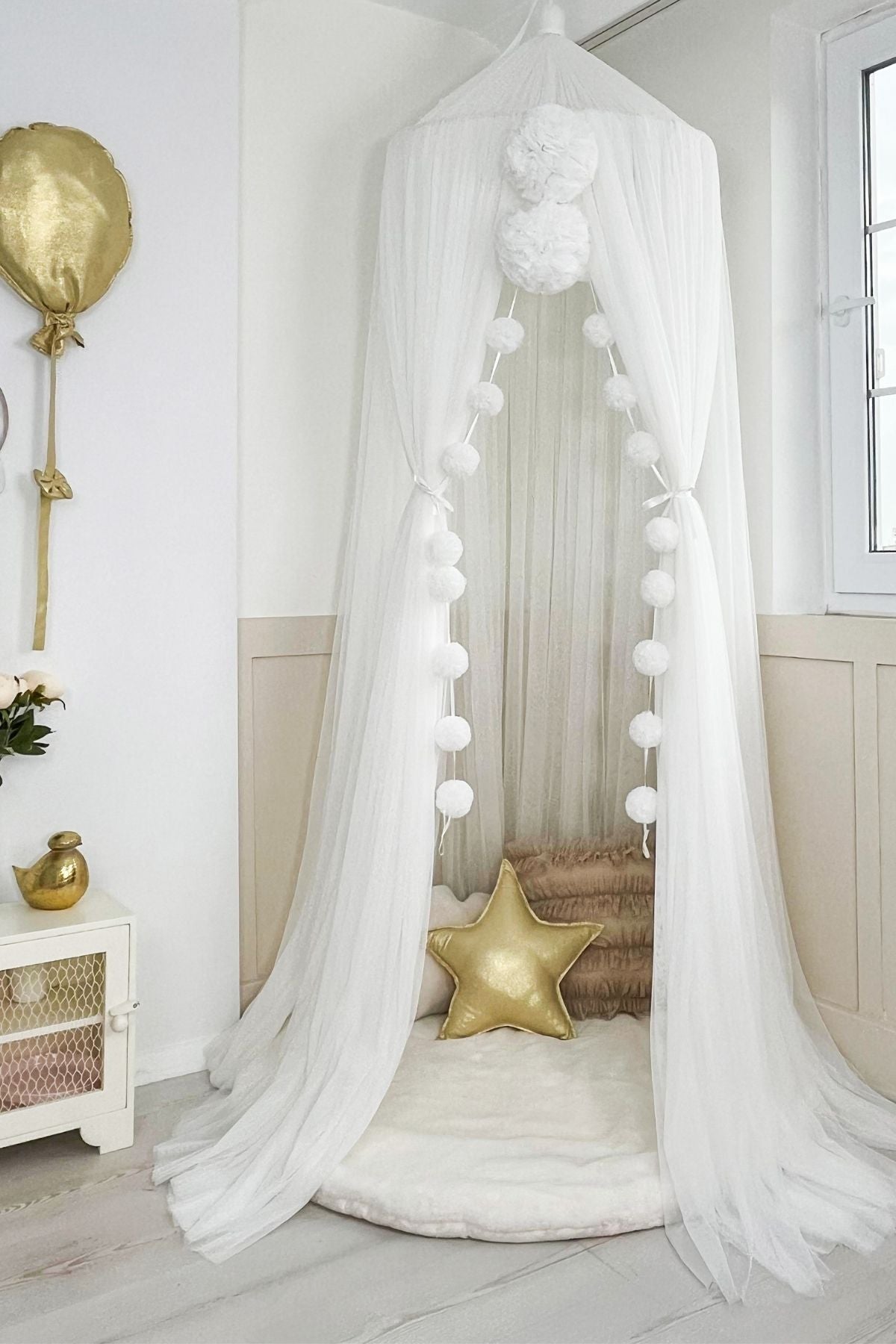Tulle Canopy-White