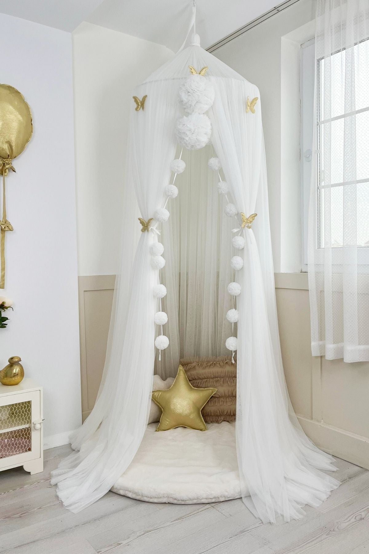 Tulle Canopy-White