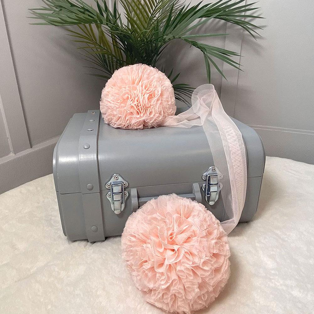 Twin Pompoms-Baby Pink