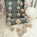Mini Pompoms-Beige