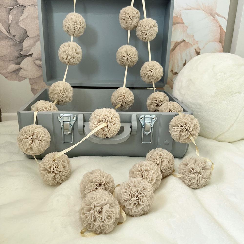 Mini Pompoms-Beige