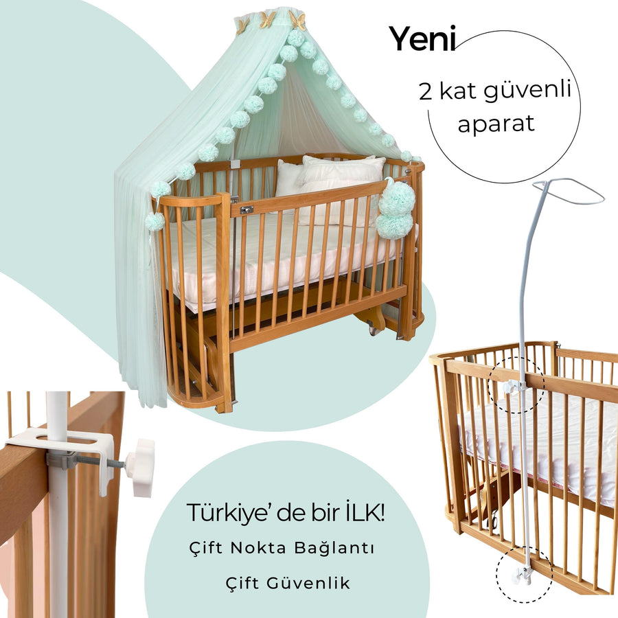 Crib Canopy-Baby Green