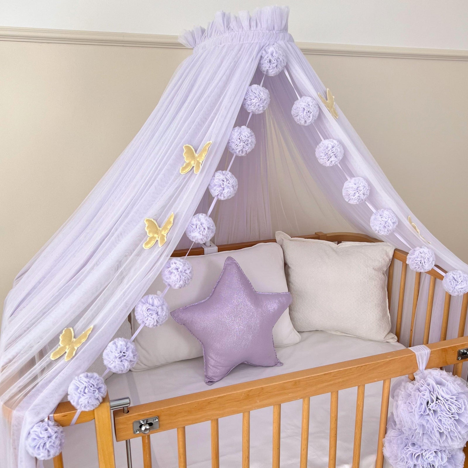 Crib Canopy-Baby Purple