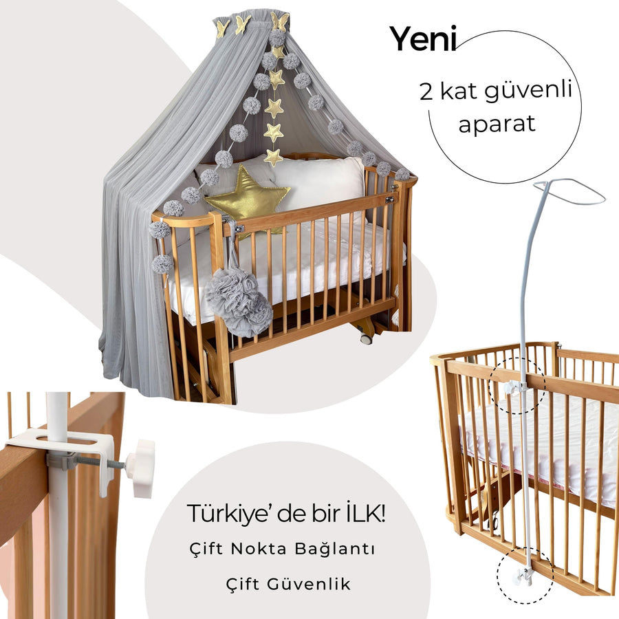 Crib Canopy-Grey