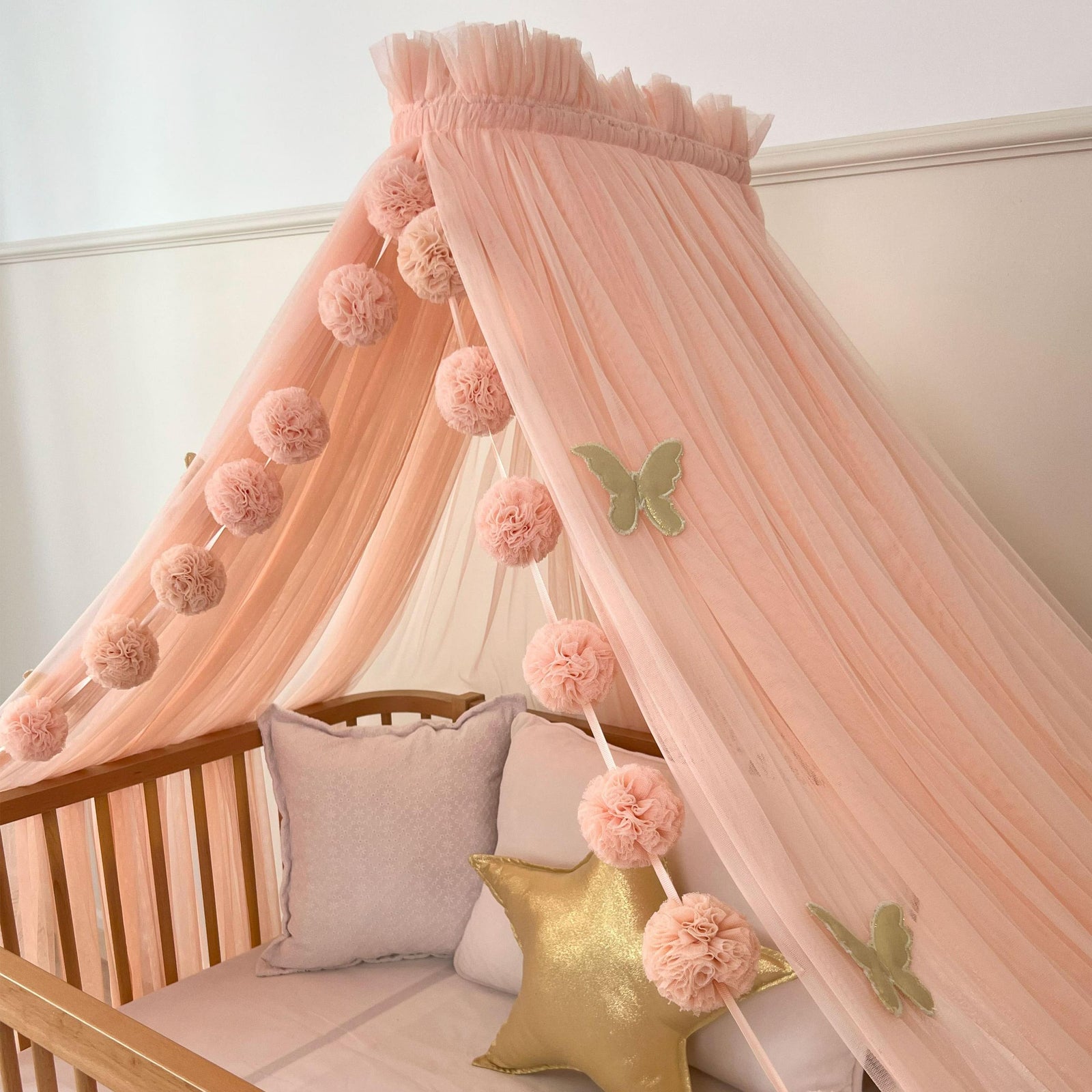Crib Canopy-Salmon