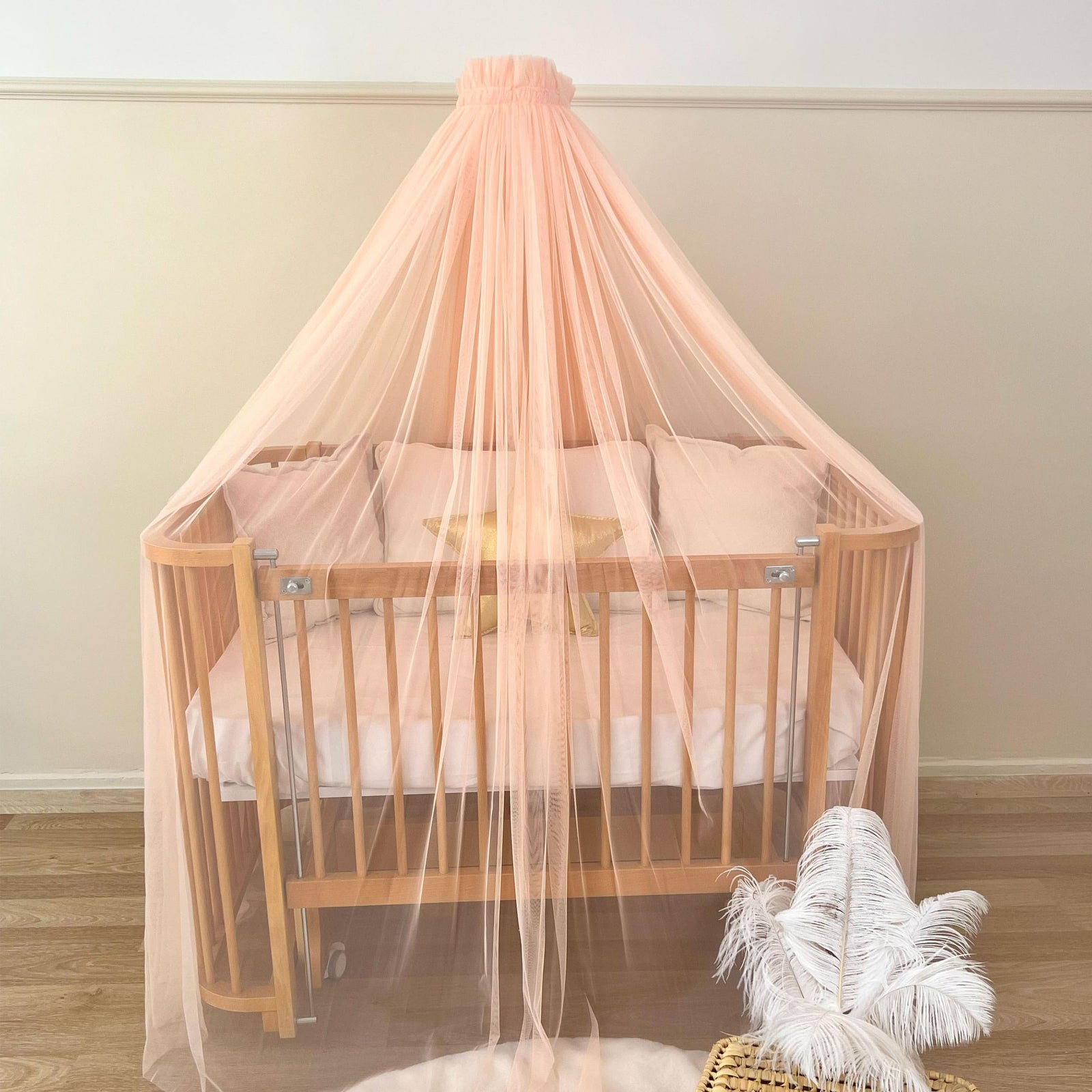 Crib Canopy-Salmon