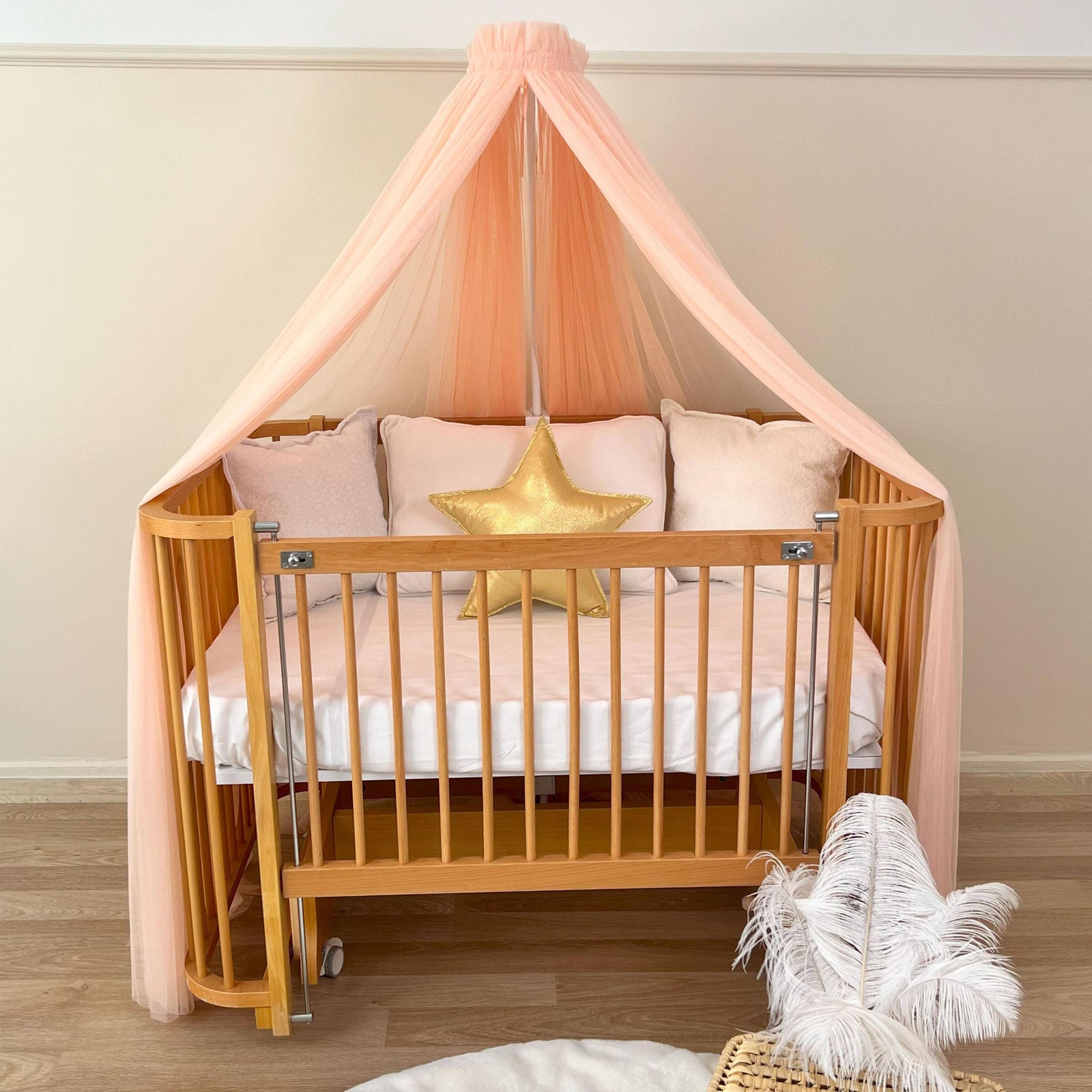 Crib Canopy-Salmon