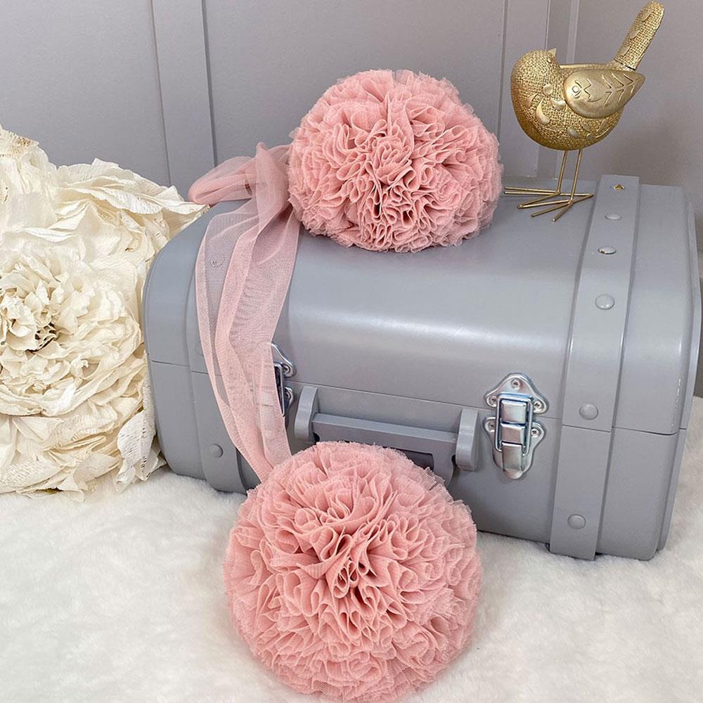 Twin Pompoms-Blush