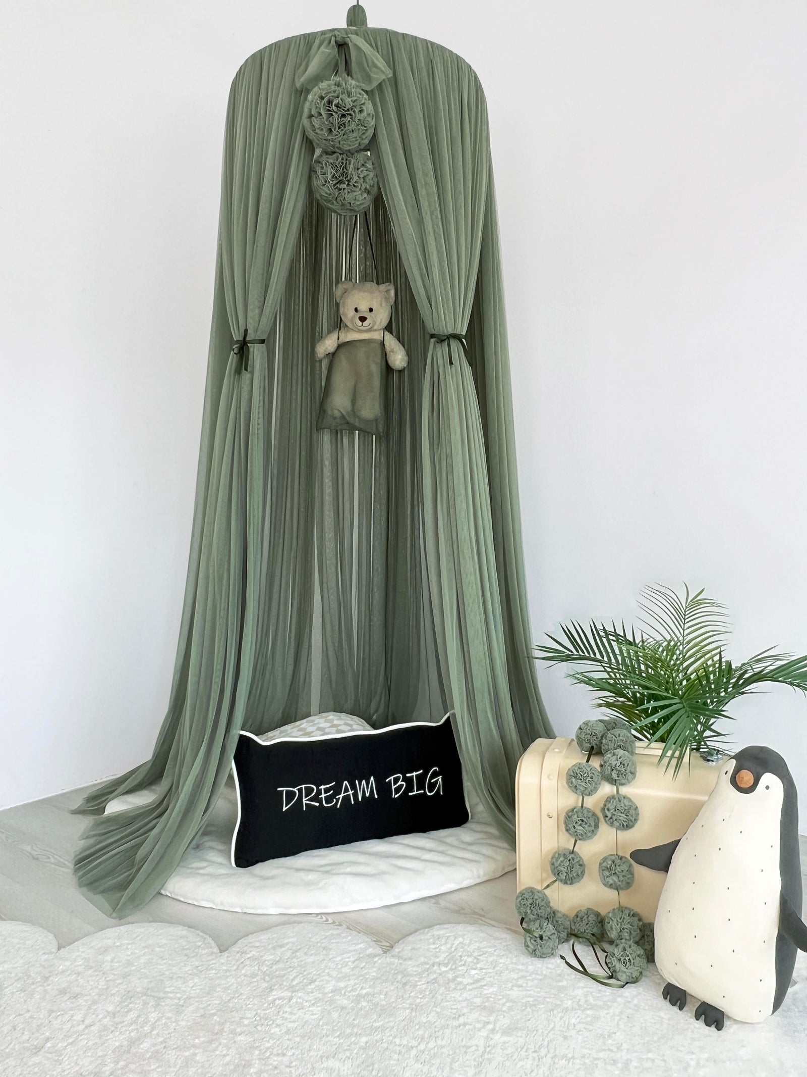 Tulle Canopy-Khaki Green