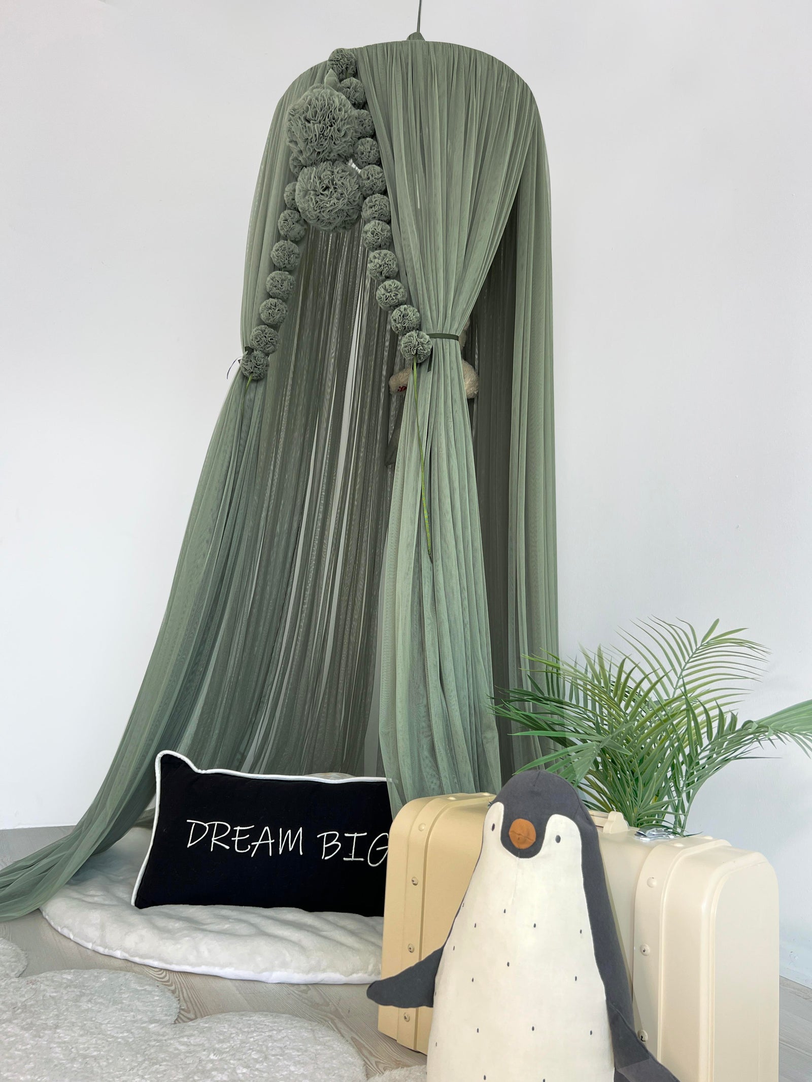 Tulle Canopy-Khaki Green