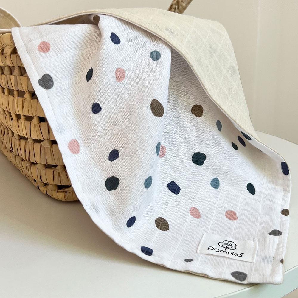 Double sided Muslin Baby Blanket-Polka Dot