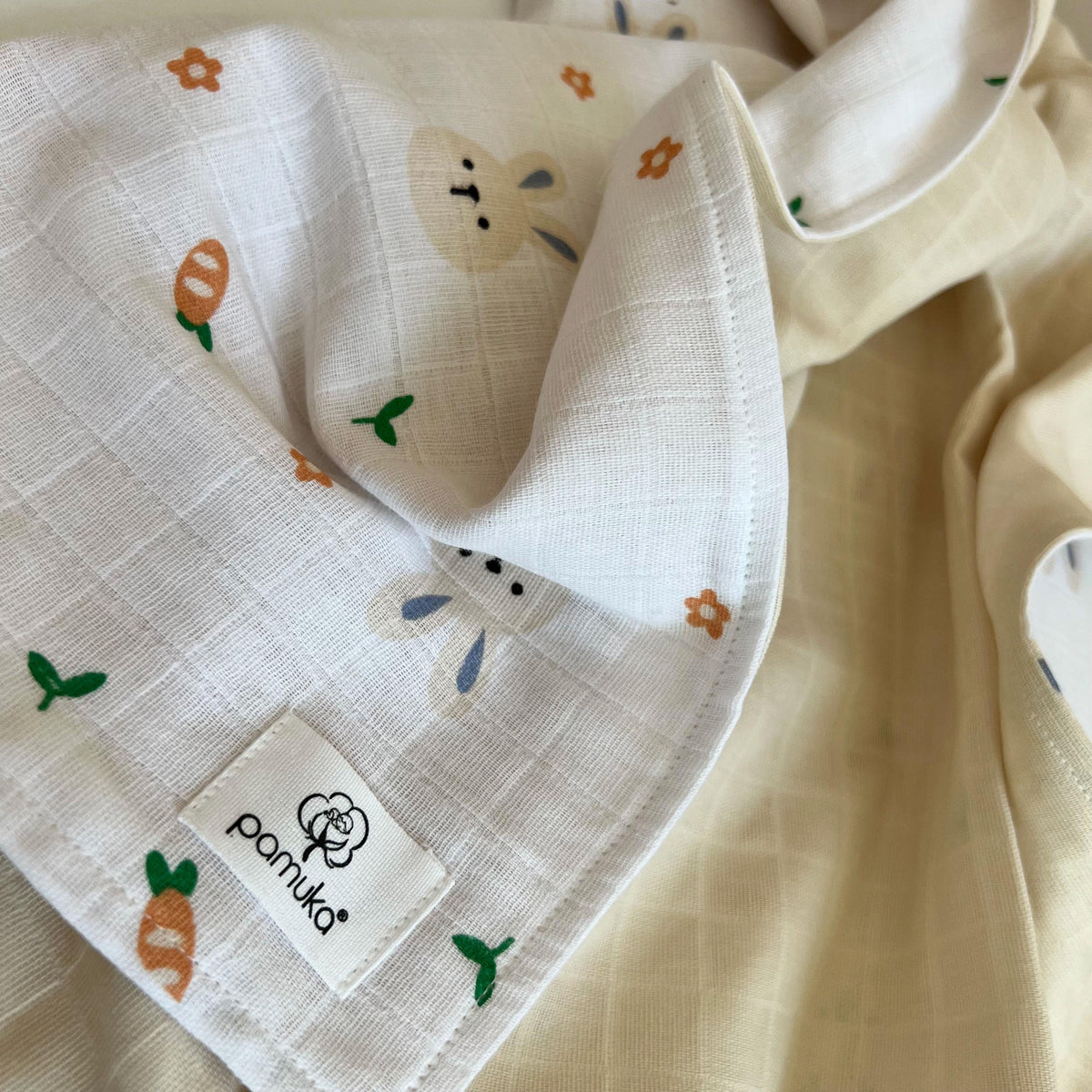 Double sided Muslin Baby Blanket-Rabbit