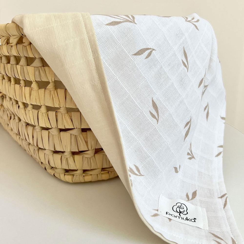 Double sided Muslin Baby Blanket-Leaf