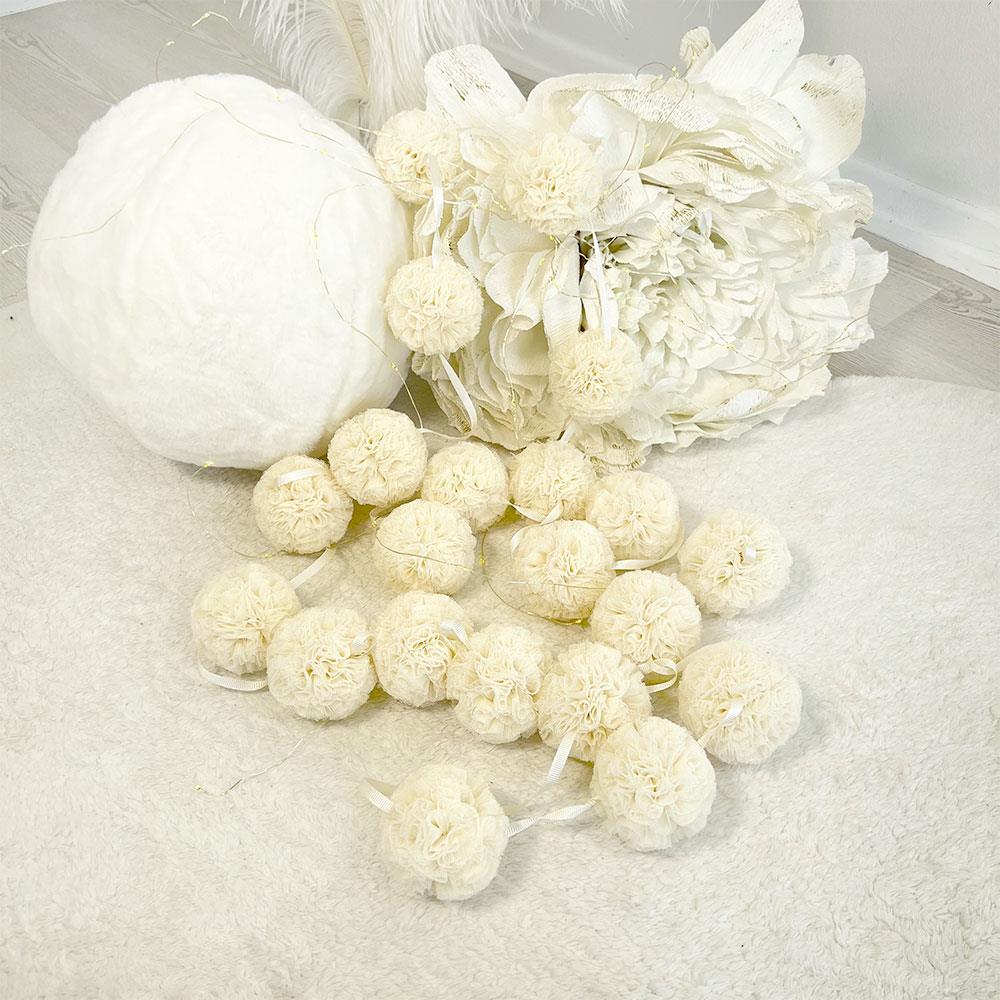 Mini Pompoms-Cream