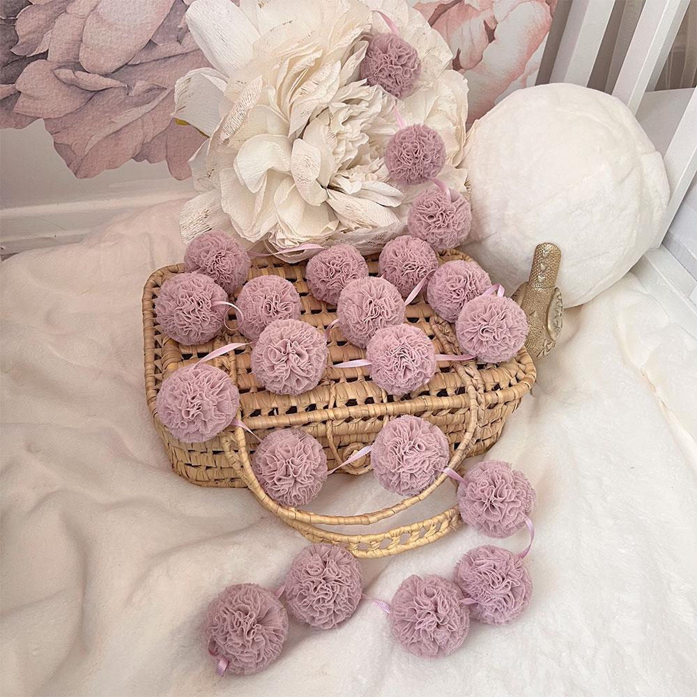 Mini Pompoms-Dusty Lilac