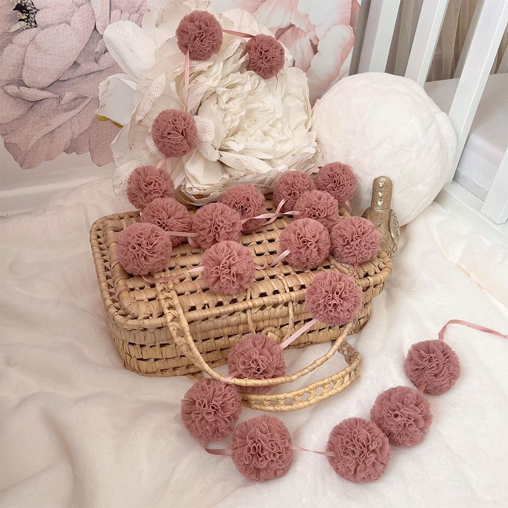 Mini Pompoms-Dusty Rose
