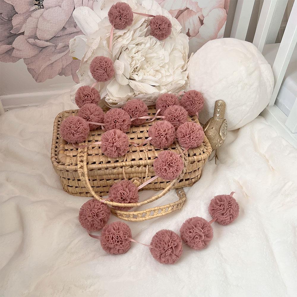 Mini Pompoms-Dusty Rose