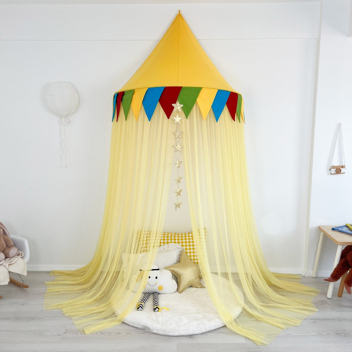 Half Moon Canopy Bunting-Colorful Yellow