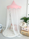 Half Moon Canopy-Pink White