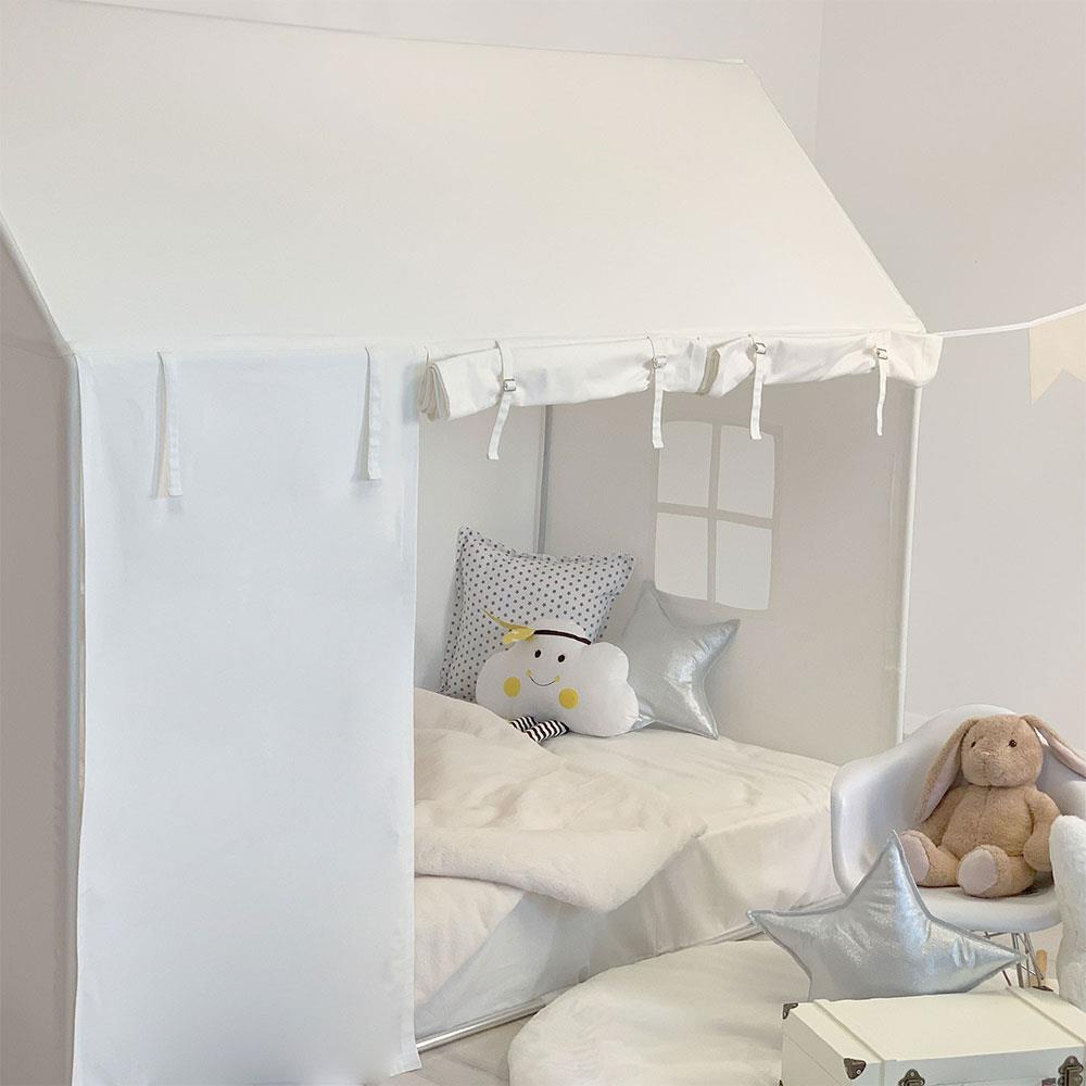 Playhouse-Twin Size White With Curtains