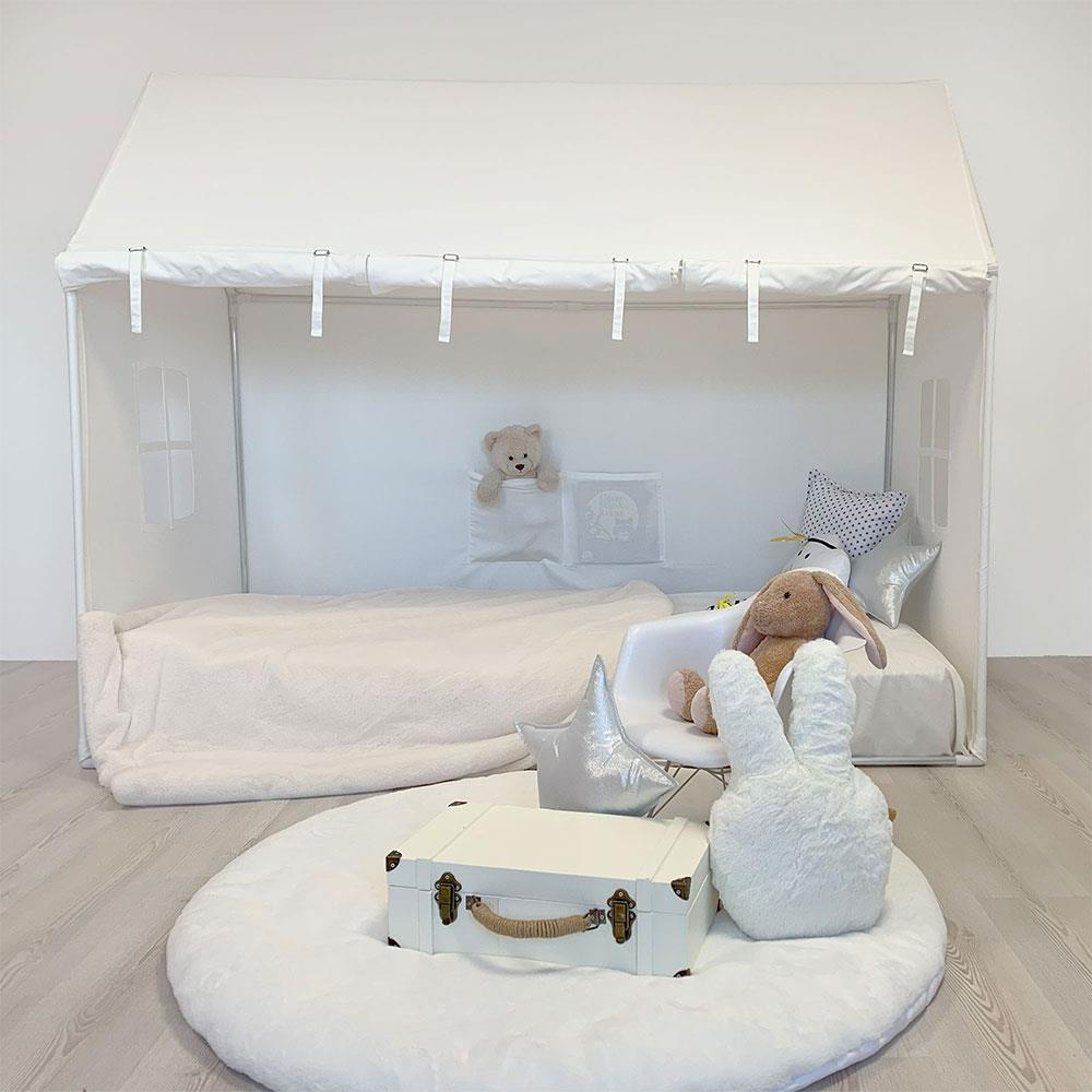Playhouse-Twin Size White With Curtains