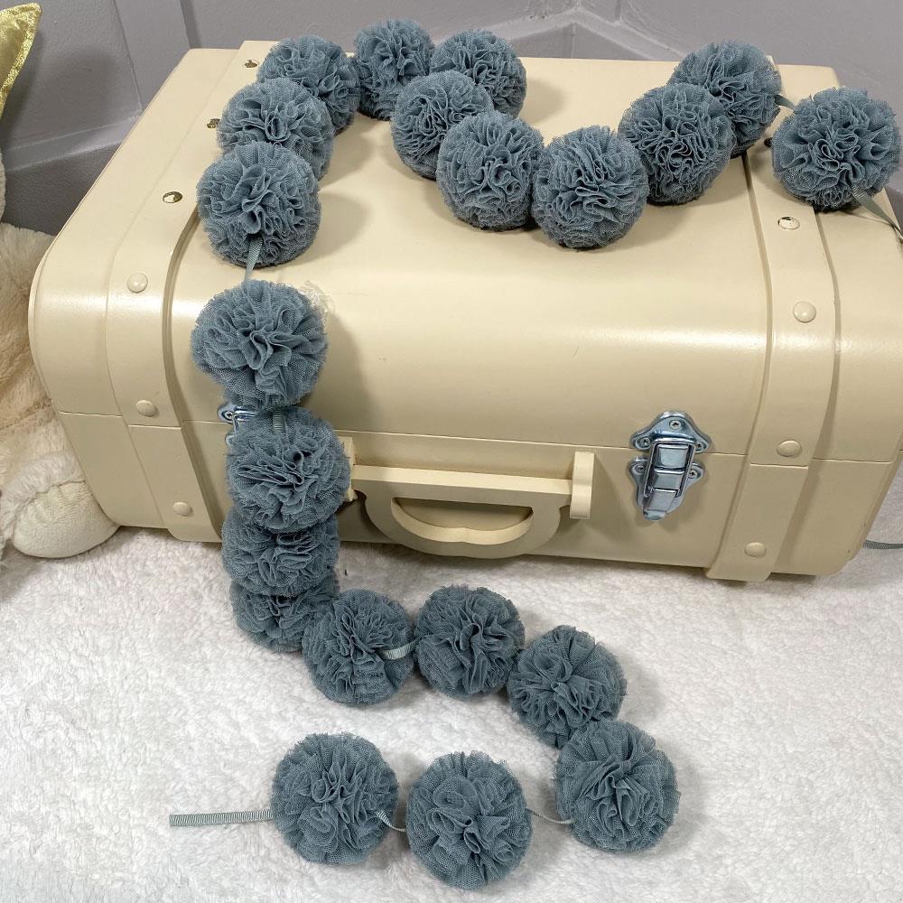 Mini Pompoms-Indigo Blue