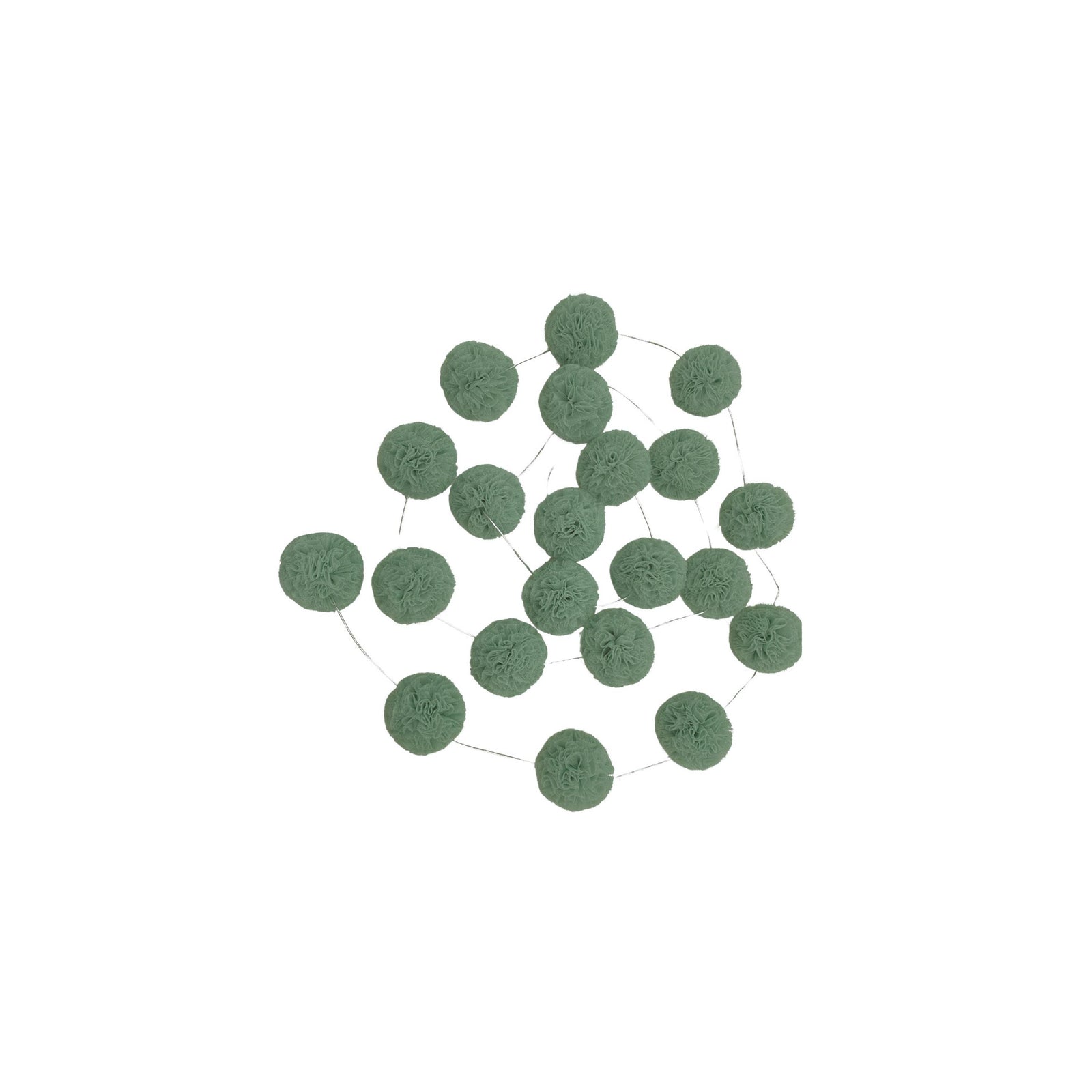 Mini Pompoms-Khaki Green