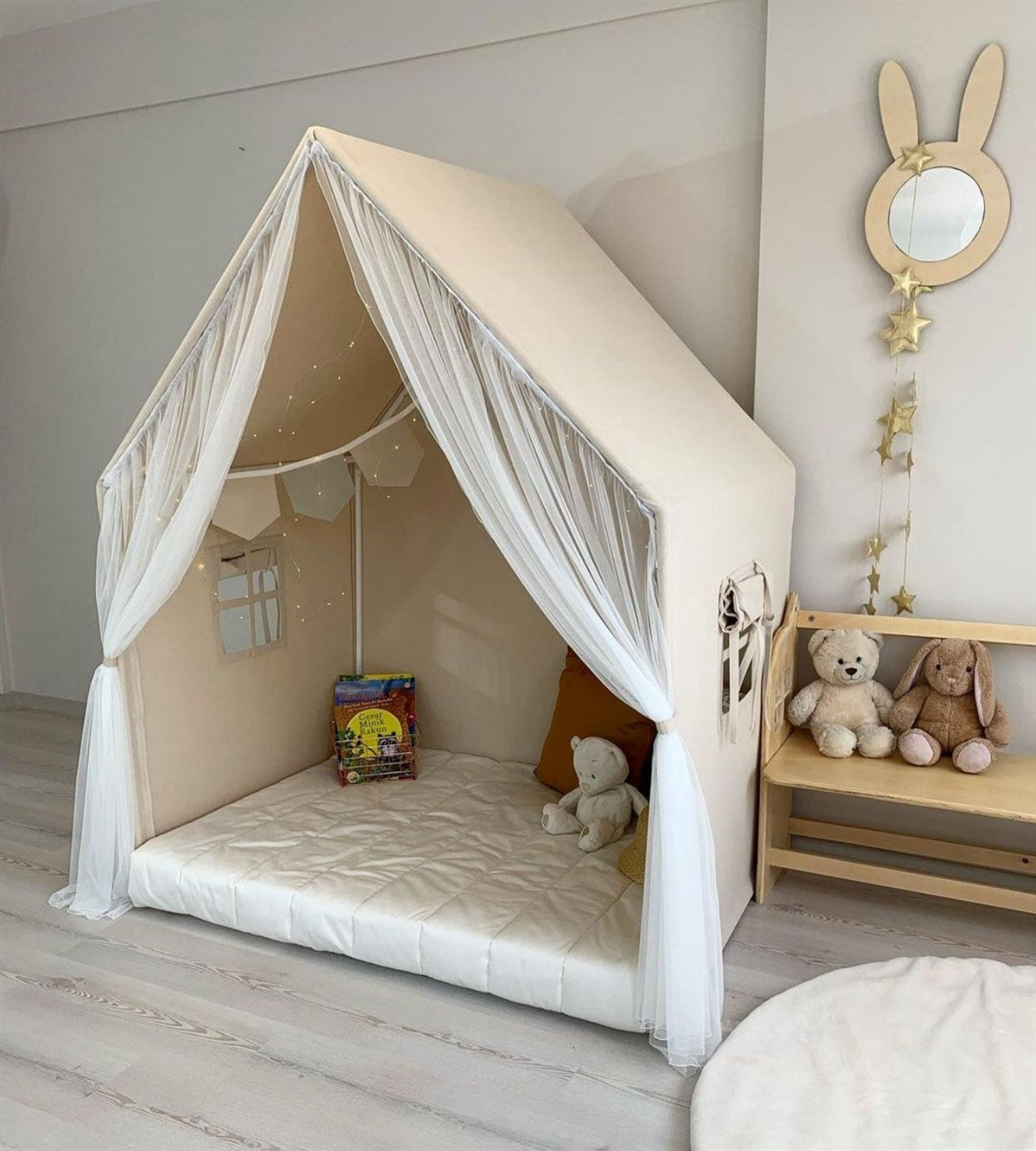 Playhouse-Montessori Natural With Curtains