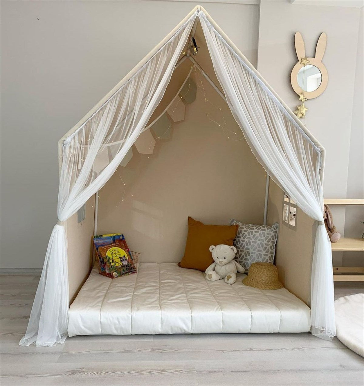 Playhouse-Montessori Natural With Curtains