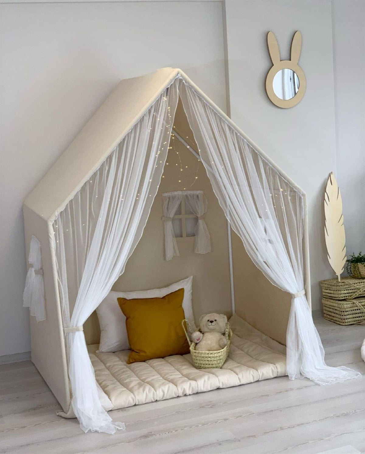 Playhouse-Montessori Natural With Curtains