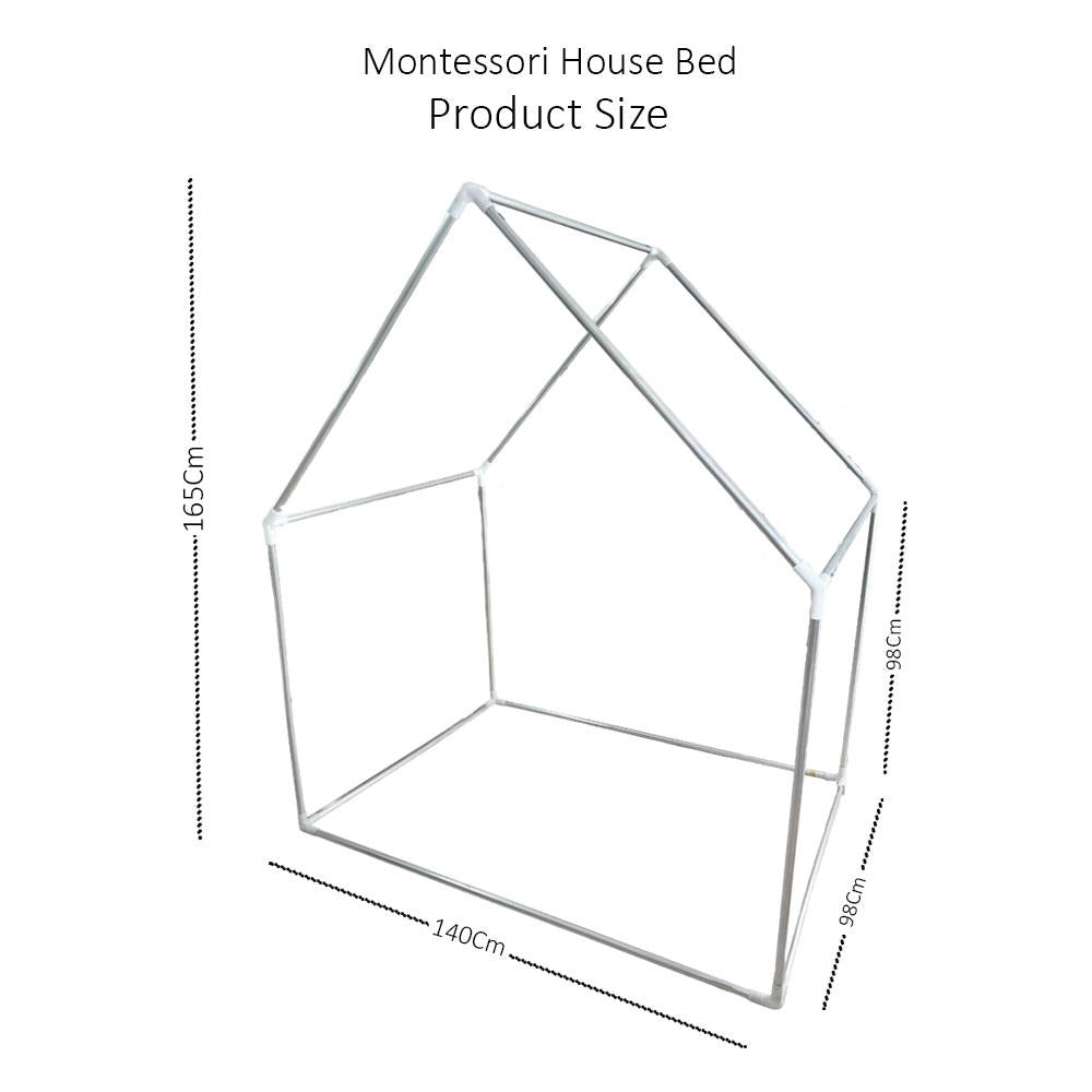 Playhouse-Montessori Pink With Curtains