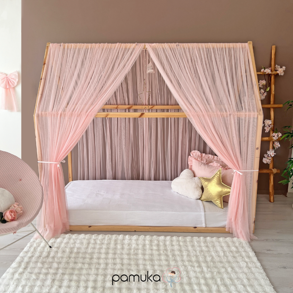 MONTESSORI BED CANOPY-BABY PINK