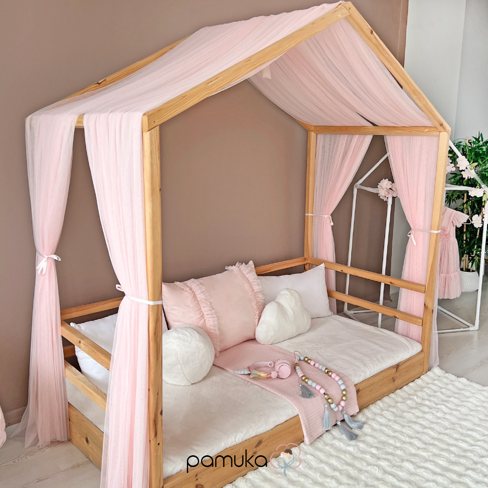 MONTESSORI BED CANOPY-BABY PINK