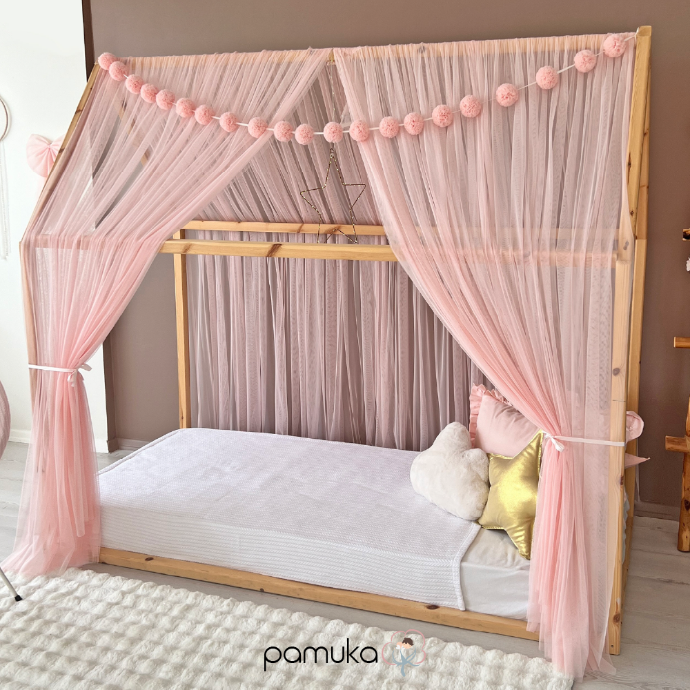 MONTESSORI BED CANOPY-BABY PINK