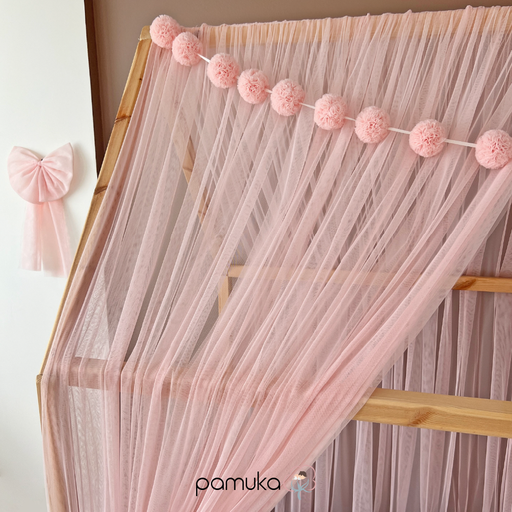 MONTESSORI BED CANOPY-BABY PINK